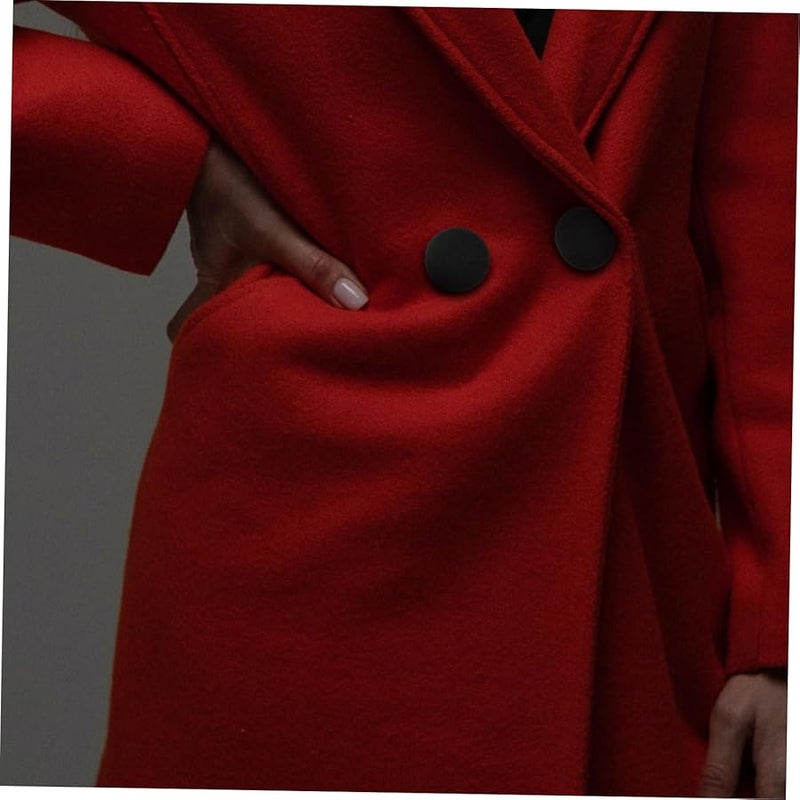 أزرار خياطة سوداء مستديرة مقاس 2.5 سم للمعاطف والسترات والملابس وأعمال DIY - Image 3